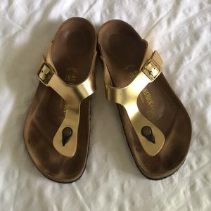 Birkenstock Gold Metal Thong sandal